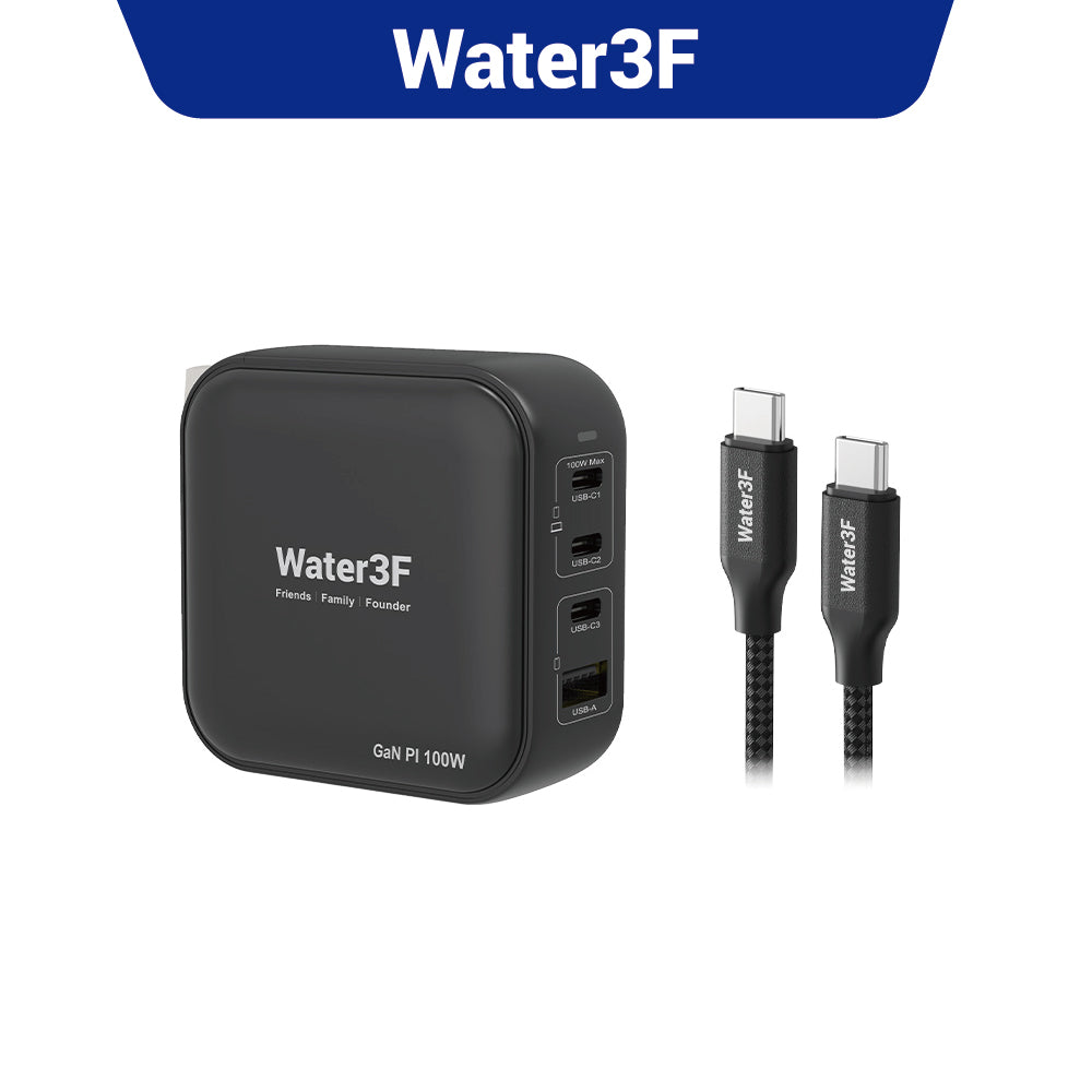 Water3F 100W 4孔GaN快速充電器 3C1A版