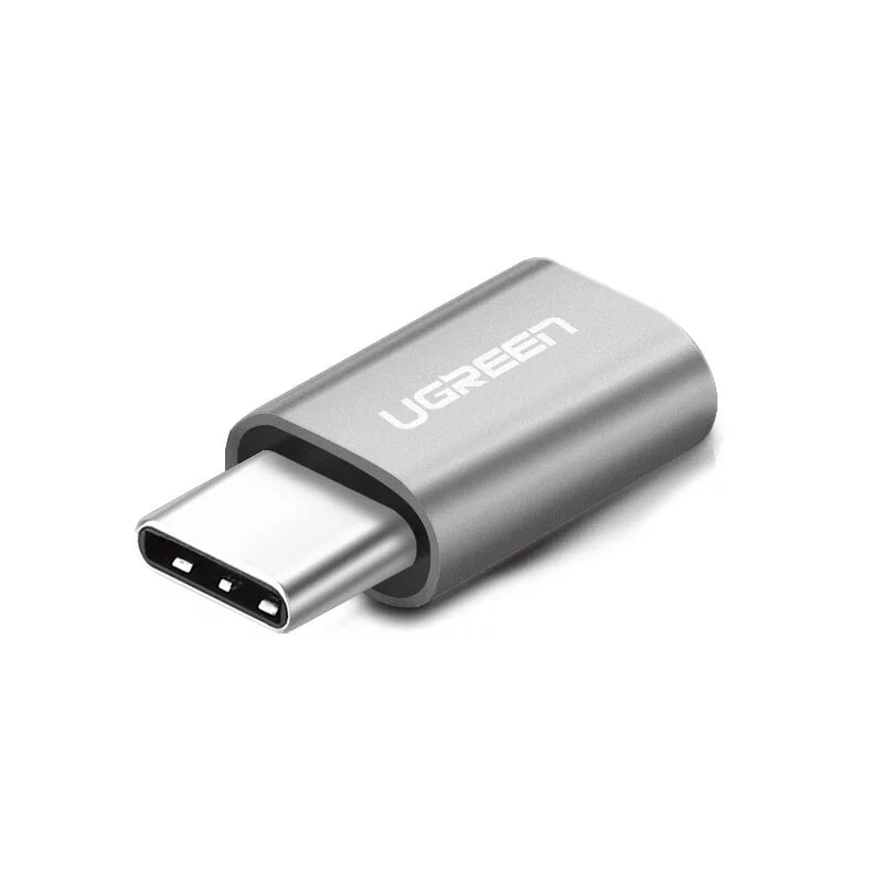 綠聯 USB Type-C轉接頭 快充鋁合金版Gray