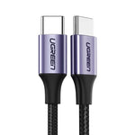 綠聯 USB-C/Type-C 3A快充傳輸線 公對公傳輸線 60W快充 金屬編織版