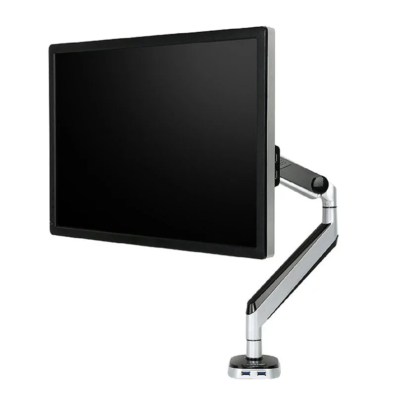 樂歌Loctek 全維度懸停 10-30吋 雙USB3.0孔 電腦螢幕支架 D8A 夾桌/穿孔通用款 電腦架 螢幕增高架