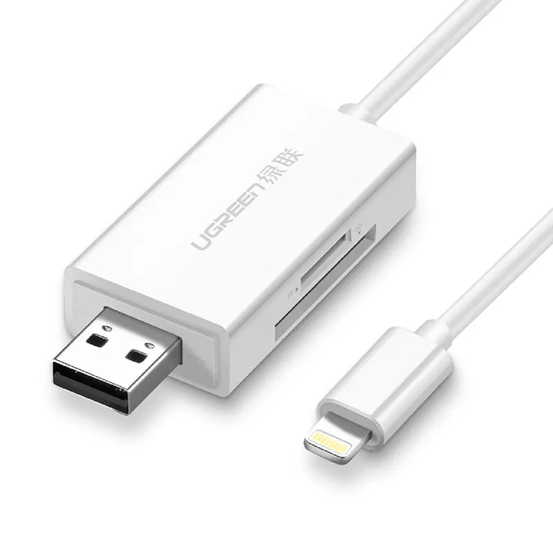 綠聯 Mfi  Lightning/USB雙介面SD/TF讀卡機 APPLE原廠認證