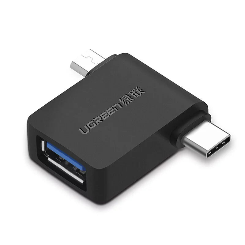 綠聯 Micro USB+Type C轉USB 3.0二合一OTG轉接頭