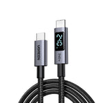綠聯 Type-C轉Type-C 快充線 USB2.0 240W 數位顯示 鋁合金編織線