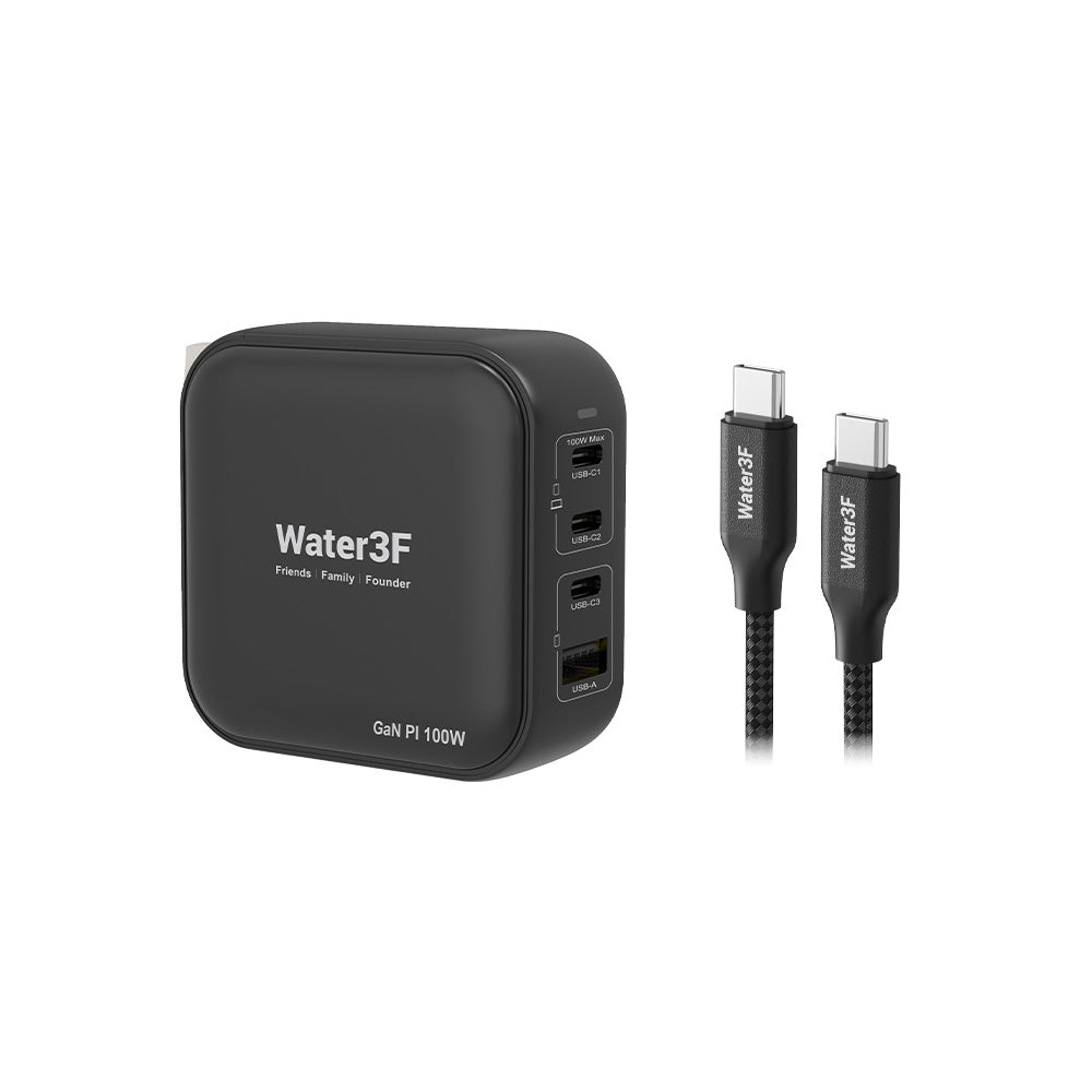 Water3F 100W 4孔GaN快速充電器 3C1A版