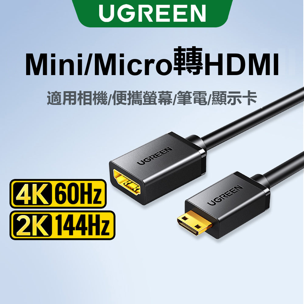 綠聯 22cm MINI HDMI轉HDMI傳輸線