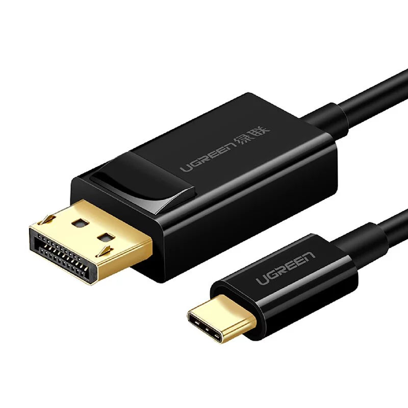 綠聯 1.5M USB Type C轉DP傳輸線 Type-C轉DisplayPort 黑色