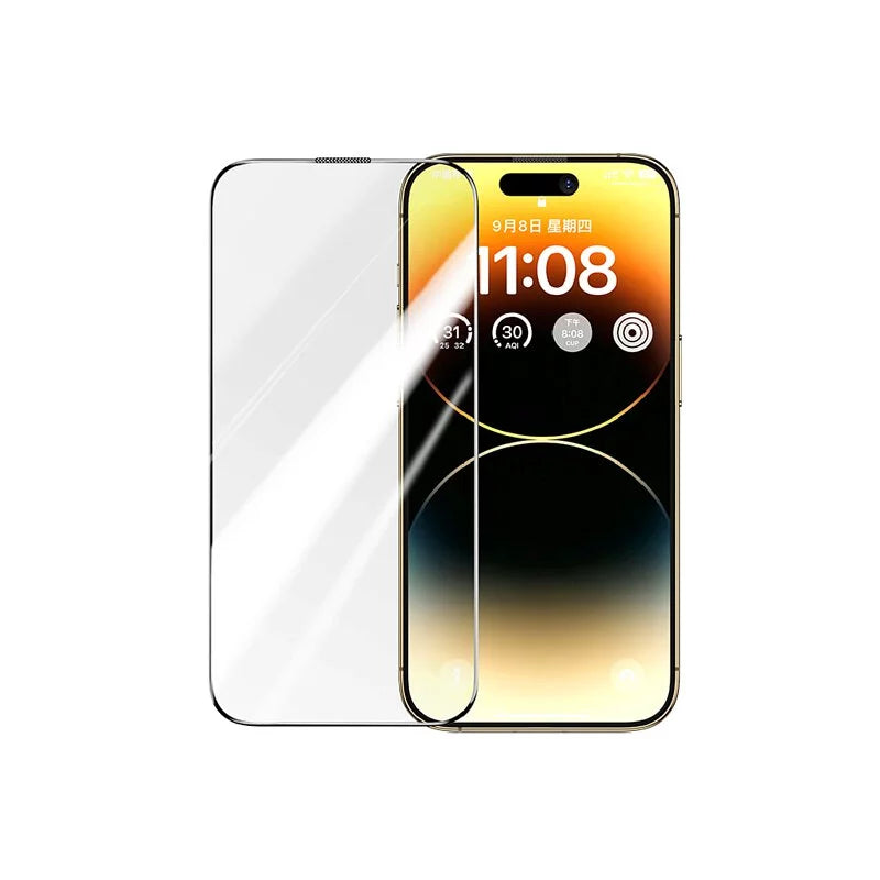 綠聯 iPhone 13/14 Pro/Pro Max 美國康寧授權 滿版玻璃保護貼 附貼膜器