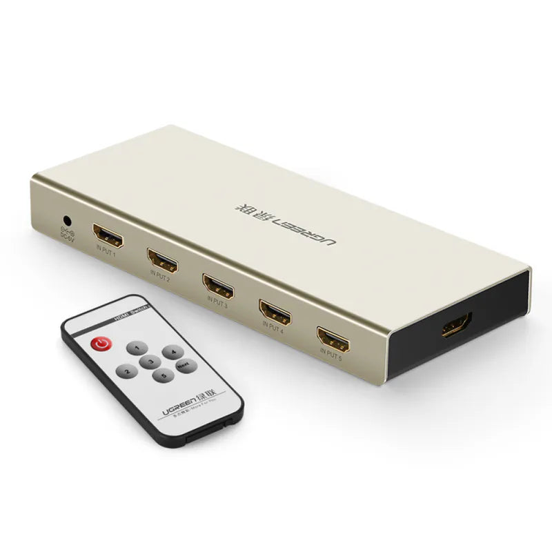 綠聯 五進一出 HDMI切換器 4K Zinc Alloy版