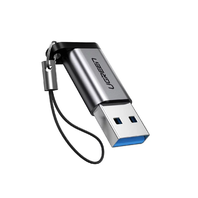 綠聯USB 3.0 A轉 USB-C/Type-C 3.1轉接頭 支援3A/5Gbps 金屬版(不含掛鈎)