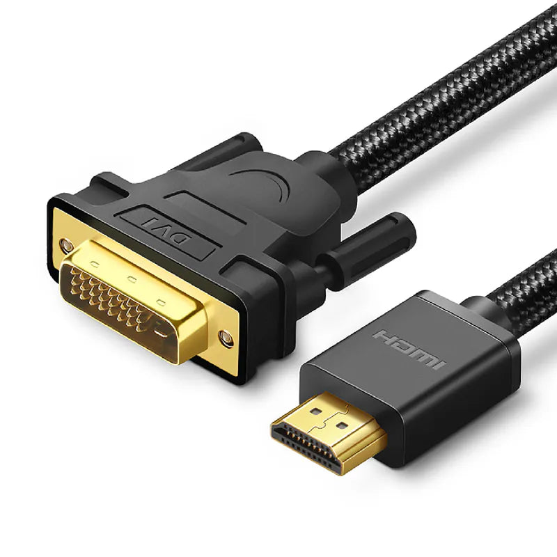 [福利品]  綠聯 HDMI轉DVI雙向互轉線 BRAID版