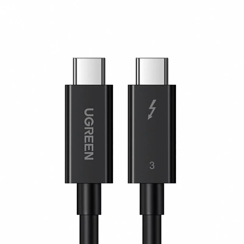 [福利品]  綠聯Thunderbolt 3雷電3 Type-C傳輸線40Gbps/100W 英特爾官方認證 旗鑑版 (0.5公尺)