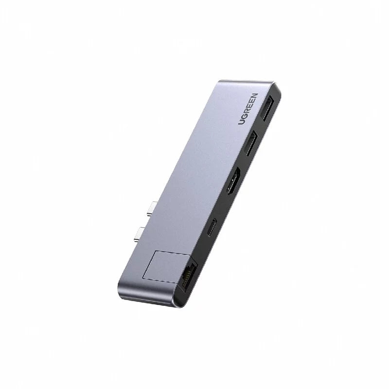 綠聯 MacBook集線器USB3.0*2+USB-C+PD+4K HDMI+ 8K Thunderbolt3 RJ45 Gigabit PRO [使用台灣晶片]