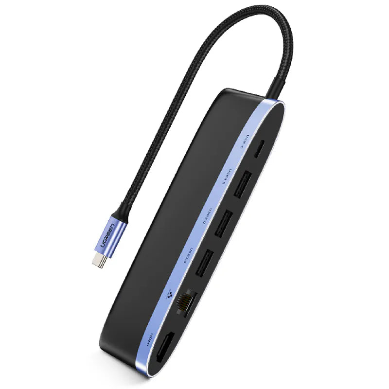 綠聯六合一USB-C集線器深空灰USB3.0 +PD+4K HDMI+/GigaLAN網路卡