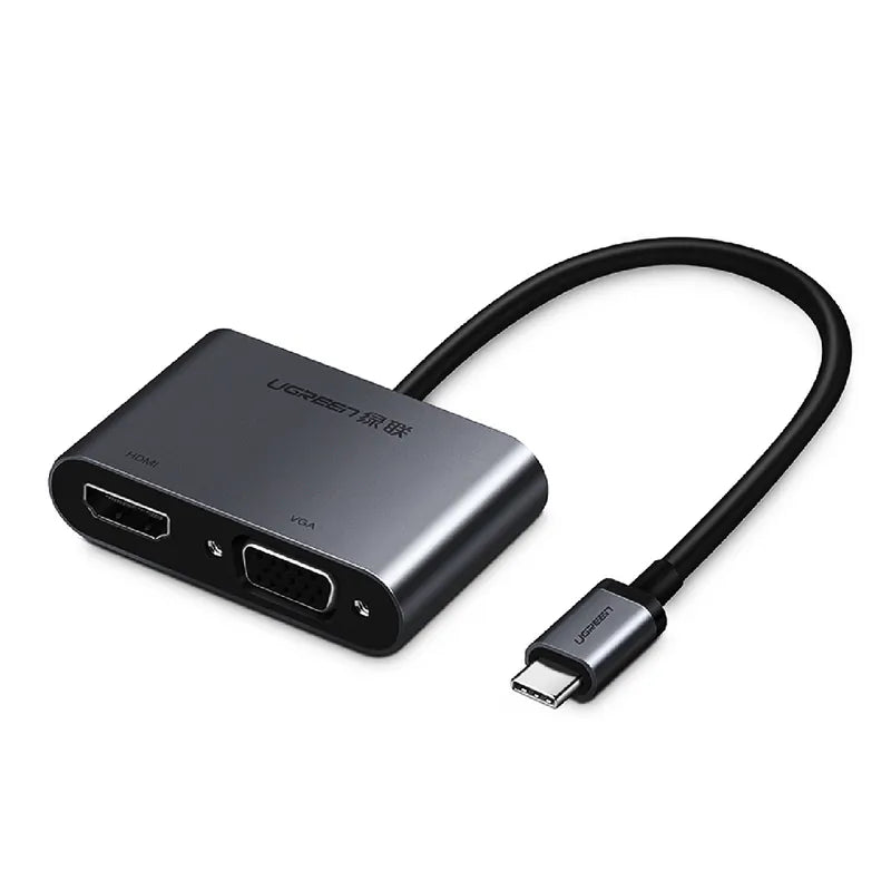 [福利品]  綠聯 Type C轉HDMI+VGA轉換器