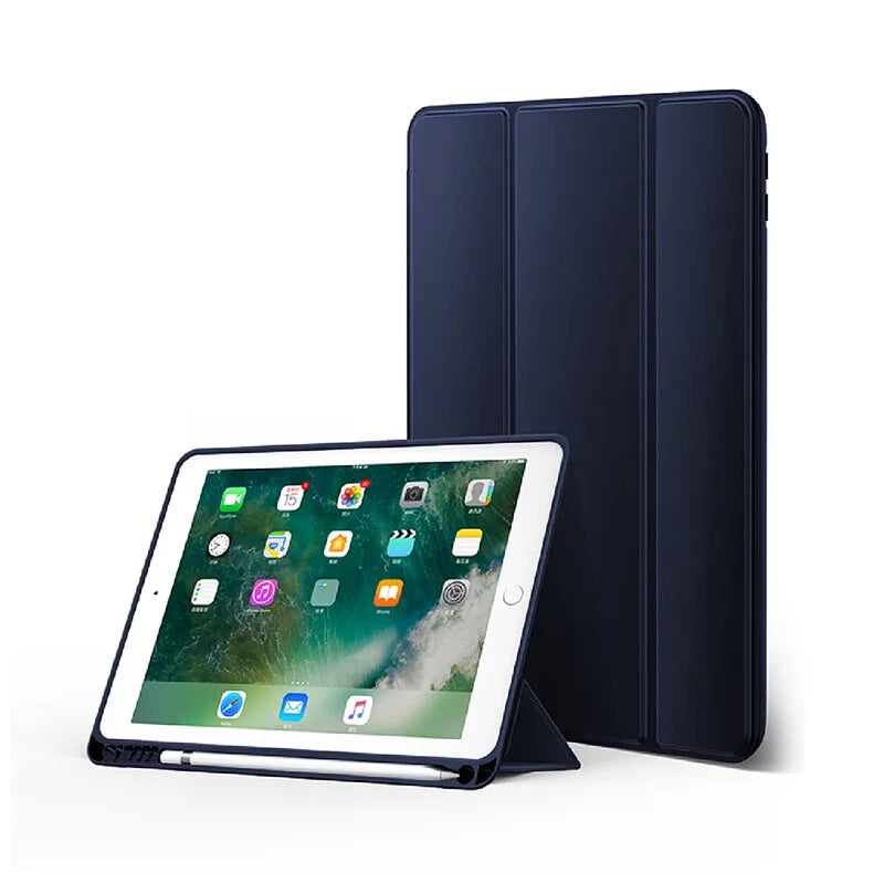 [福利品] 綠聯 iPad Air 10.5英寸保護套 帶筆槽三折款 海軍藍