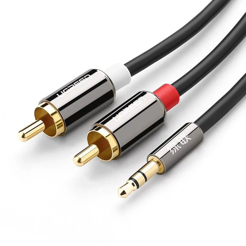 [福利品]綠聯 3.5MM轉2RCA立體聲音源線