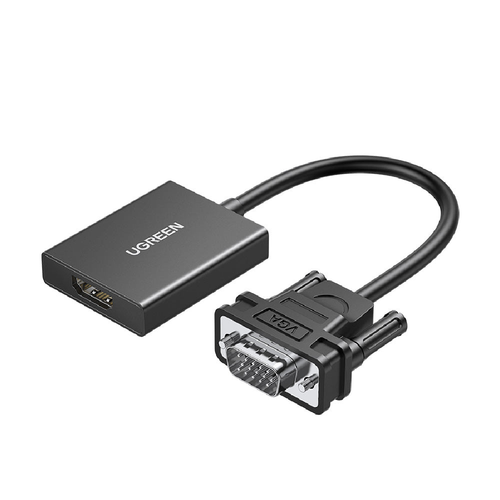 綠聯 VGA轉HDMI轉接器 1080P 3.5mm音源 USB-C供電
