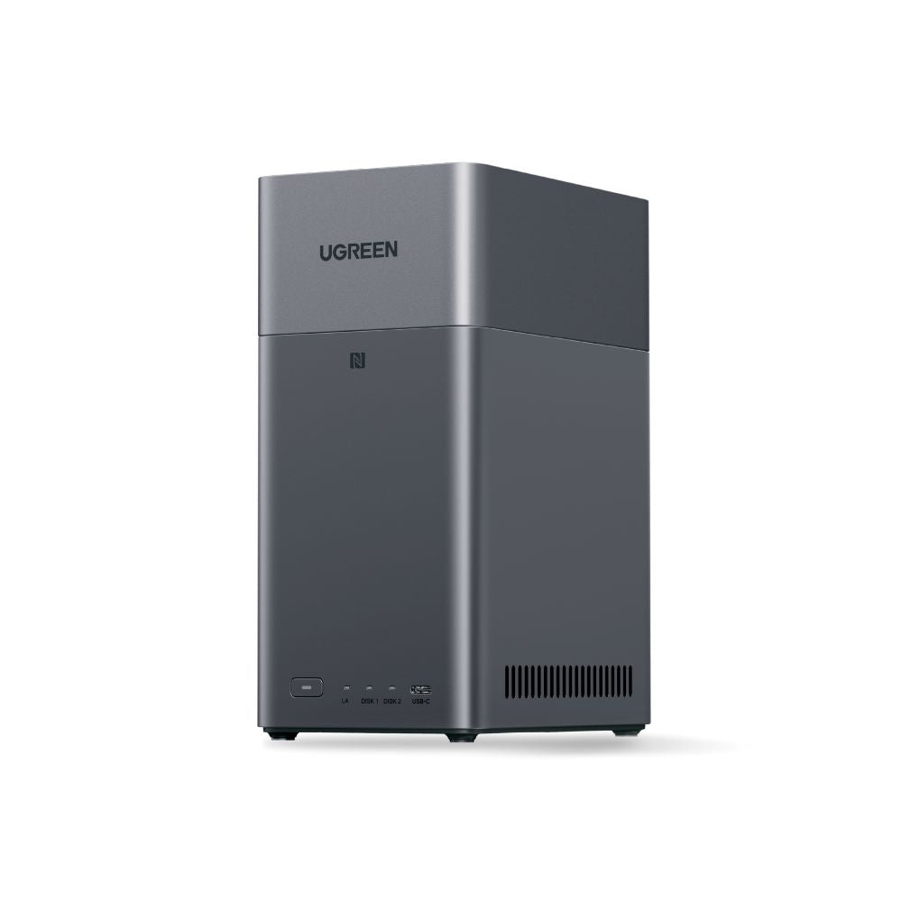 綠聯 DH2300 2Bay NAS網路儲存伺服器 雙硬碟槽 灰色 附HDMI線