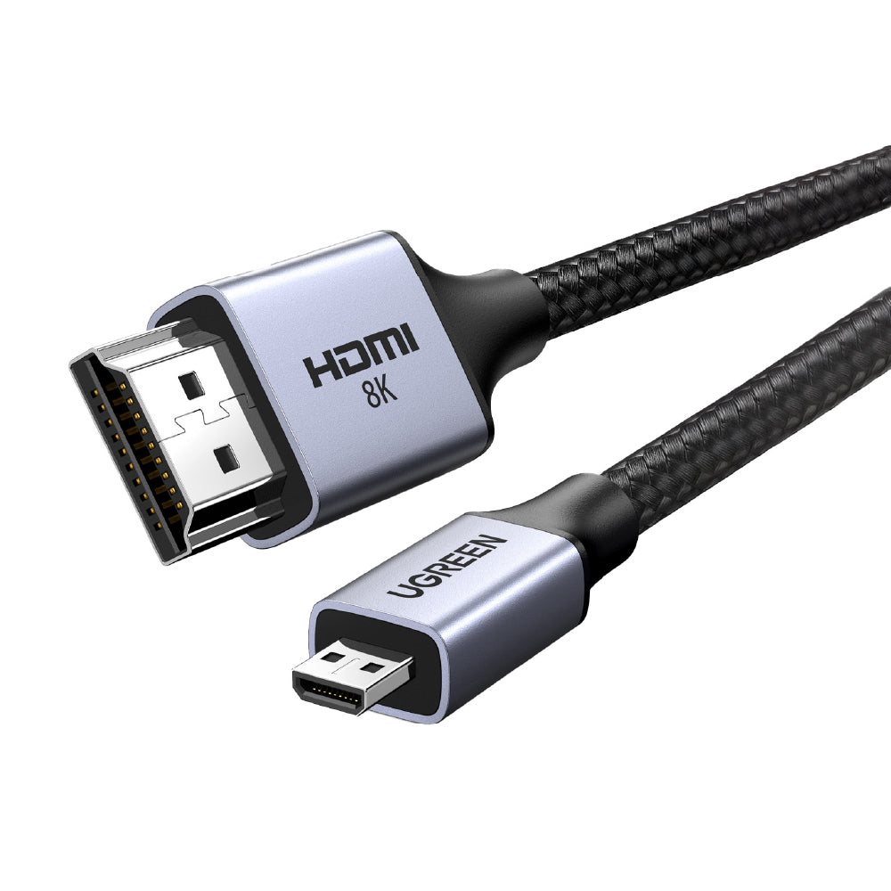 綠聯 micro HDMI 轉 HDMI 8K /60HZ 公對公 金屬影音傳輸線 Pro版