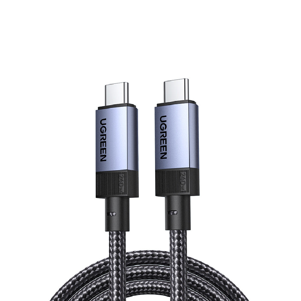 綠聯 USB-C轉USB-C快充傳輸線 USB3.2 Gen2 240W金屬編織款
