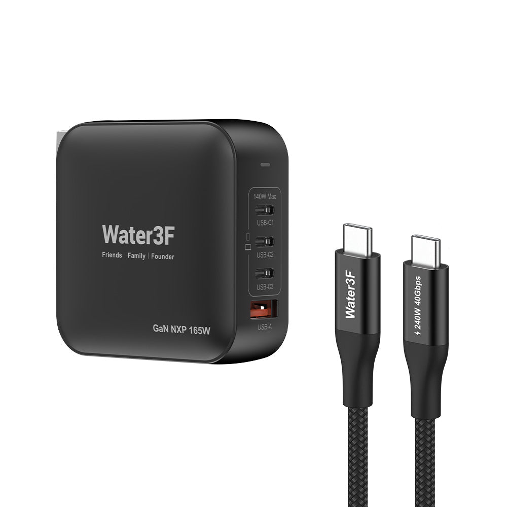 Water3F 165W 4孔GaN快速充電器 3C1A版